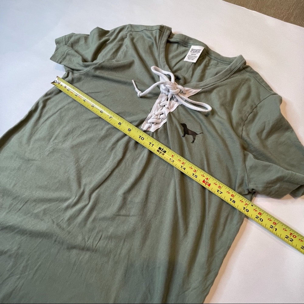 Victoria’s Secret Pink lace up t shirt medium - Picture 5 of 7